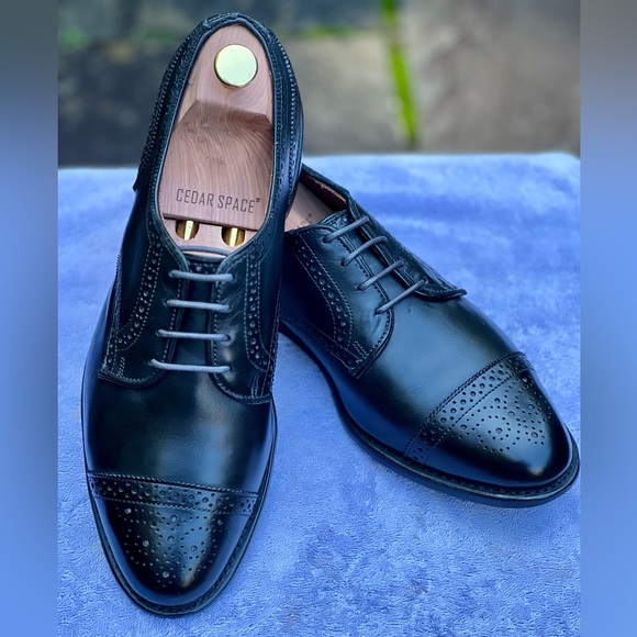Allen Edmonds Sanford Cap Toe Leather Dress Shoes Sz 11E Made in U.S. 🇺🇸 - Picture 1 of 10